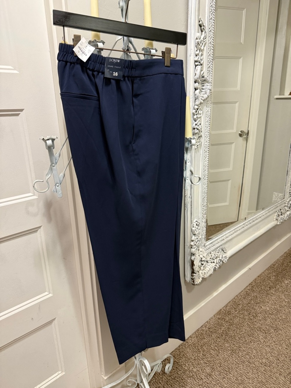 J. Crew Navy Straight-Leg Women's Pants